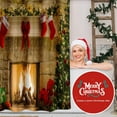 thumbnail image 4 of EcoNesxp Ensemble de Rideau de Douche de Noël Rouge avec Œillets Imperméable avec Tapis Motif Sapin de Noël Cheminée Ensemble de 4 Pcs Décoratif pour Salle de Bain, 4 of 5