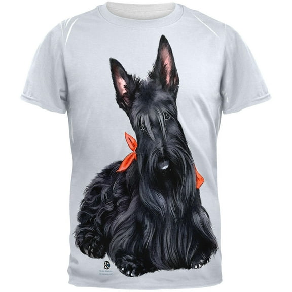 Scottish Terrier Live Forever All Over Adult T-Shirt - Medium
