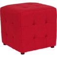 thumbnail image 4 of Avendale Tufted Upholstered Ottoman Pouf in Beige Fabric, 4 of 11