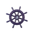 thumbnail image 1 of Handcrafted Decor new-dark-blue-sw-12-sailboat Dark Blue Decorative Ship Wheel with Sailboat, 12 in., 1 of 1