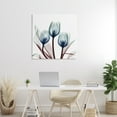 thumbnail image 2 of Stupell Industries Chic Blue Translucent Tulips Floral Photography Wrapped Canvas Canvas Art Print Wall Art, 36 x 36, 2 of 7