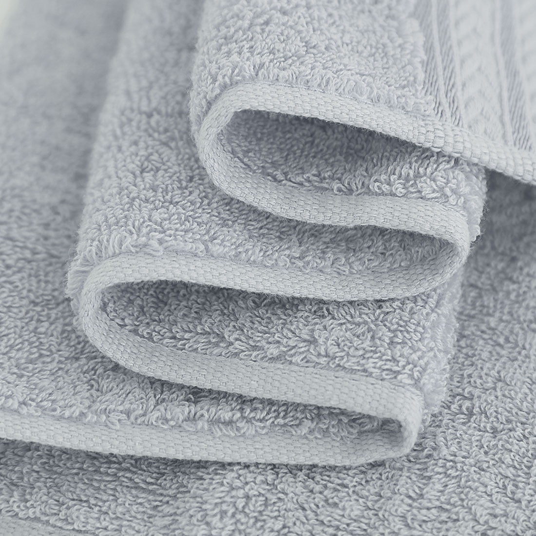Unique Bargains 6-Pack 100% Cotton Absorbent Bathroom Towel Gray