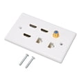 thumbnail image 2 of Ethernet Wall Plate, Decorative Snap In Installation HD Multimedia Interface Wall Plate   For Home, 2 of 8