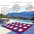 thumbnail image 3 of 4th of July Outdoor Rug 5x8 Ft - Reversible Patio Rug Outdoor Camping Rugs, Independence Day Red Blue White Plaid Checkered Indoor Outdoor Area Rugs, Non-Slip Outdoor Carpet Runner for Deck/Porch, 3 of 8