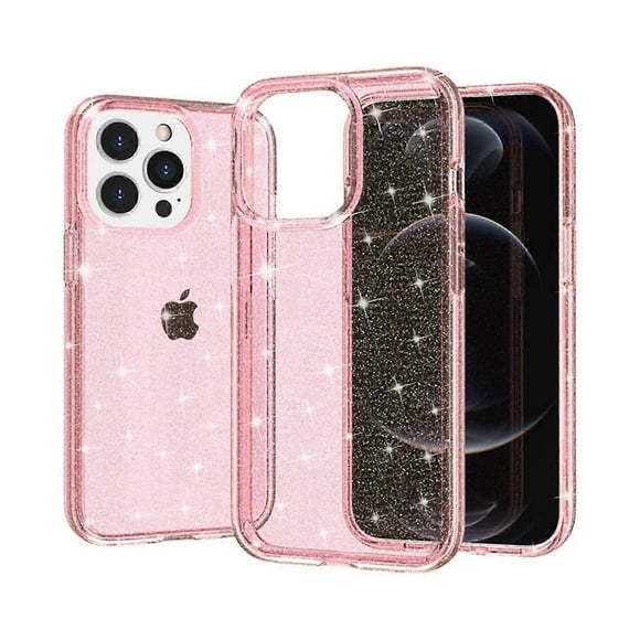 for iPhone 15 Pro Max/15 Ultra Case Clear Glitter, Bling Sparkly Hard PC Cover for Women Girls, Transparent Protective Case 15 Pro Max/15 Ultra