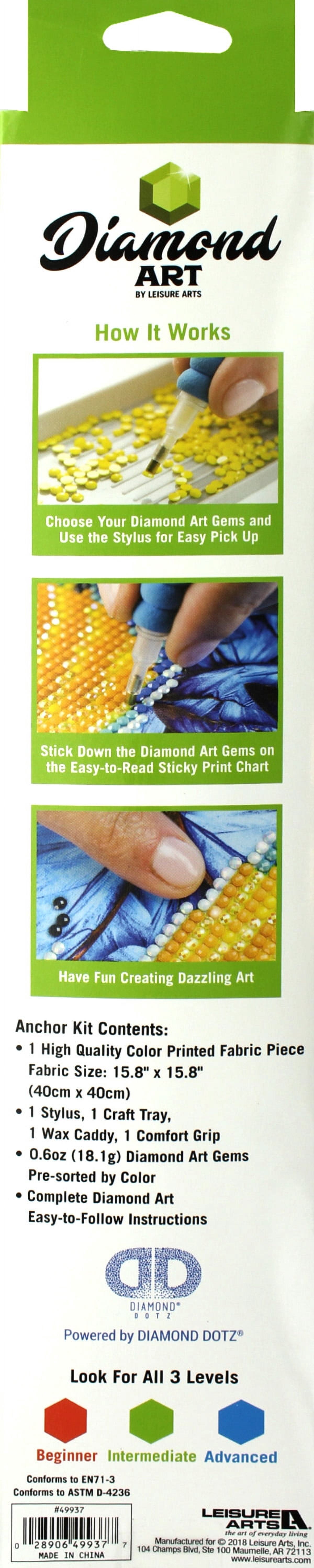 DIAMOND ART BY LEISURE ARTS Diamond Painting Kits For Adults 12"x12" Intermediate Anchor, Full Drill, Diamond Art Kits, Dimond Art, Diamond Art for Adults, Diamond Art Kit