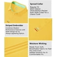 thumbnail image 2 of SPEEDRUN Men's Moisture-Wicking Quick-Dry Golf Polo Shirt Casual Business Short Sleeve Yellow M, 2 of 6