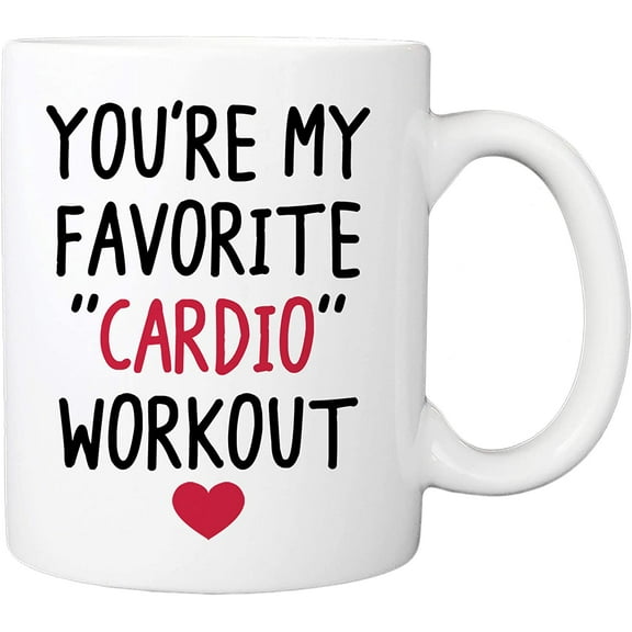 You're My Favorite Cardio Workout Coffee Mug - 11oz Cup For Wife, Husband, Boyfriend, Girlfriend, Partner, Spouse - Birthday, Anniversary, Valentine's Day Christmas Mug