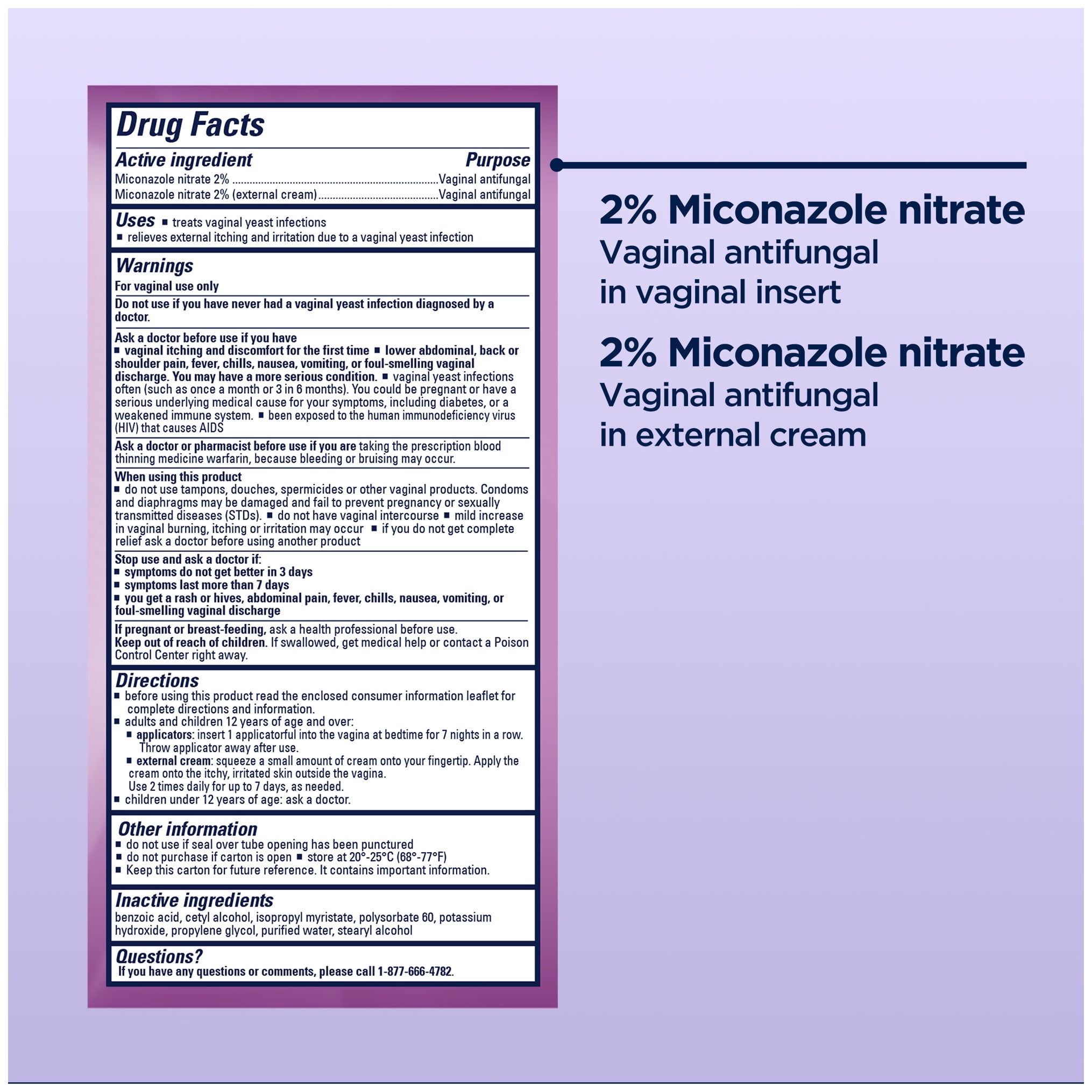 Monistat 7 Day Yeast Infection Treatment, 7 Disposable Miconazole Cream Tubes & External Itch Cream