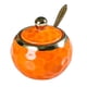 thumbnail image 3 of Azucarero de , tarro de condimentos, recipiente de azúcar de cerámica, recipiente , recipiente de condimentos para cocina, encimera, Naranja redonda, 3 of 9