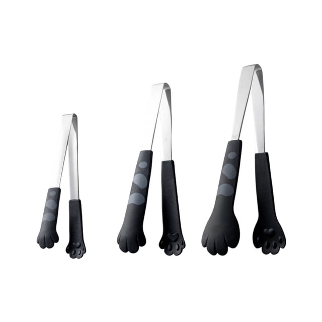 Stainless Steel Cat Design Kitchen Food Tongs for Cooking Serving BBQ Snacks and Ice Cubes