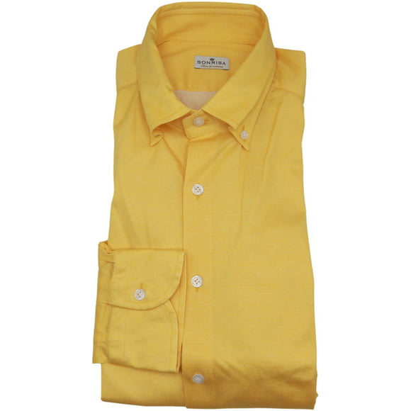 Sonrisa Chemise Yellow Solide pour Homme - 46-18.5 (2 X)
