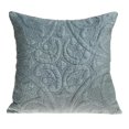 thumbnail image 1 of HomeRoots 402850 Seafoam Gray Quilted Velvet Square Throw Pillow, 1 of 1