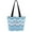 Light Blue Wave, variant on Wave Tote Bag with Zipper for Women Inside Mesh Pocket Heavy Duty Casual Cloth Shoulder Handbag Outdoors, Light Blue Wave