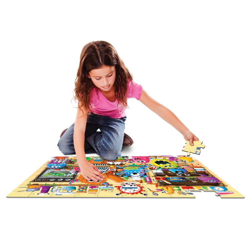 Dinos The Learning Journey Puzzle Doubles Glow in the Dark 100 Piece Glow in the Dark Preschool Puzzle Educational Gifts for Boys & Girls Ages 3 and Up 3 x 2 feet 