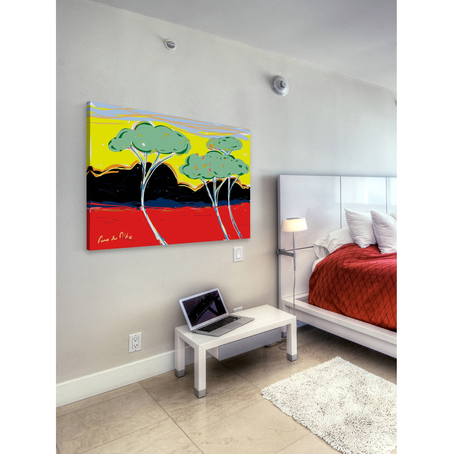 Marmont Hill "Juan Les Pins 1" by Arthur Pina Painting Print on Wrapped Canvas