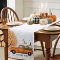 thumbnail image 3 of Gnome Orange Truck Table Runner, Autumn Thanksgiving Kitchen Dining Table Decoration for Home Party Decor 13x120 Inches, 3 of 9