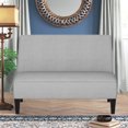 thumbnail image 7 of Andeworld Linen Loveseat Sofa Couch Upholstered Small Loveseat for Bedroom Armless Living Room Chairs Cushioned 2-Seater Settee loveseat (Light Gray), 7 of 7