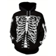 thumbnail image 2 of Sudadera con capucha con estampado 3D de esqueleto para hombre, jersey con diseño de cordón, Tops de primavera, Otoño e Invierno, 2 of 5