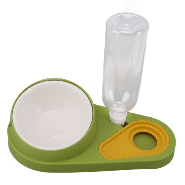 2 dans 1 Distributeur d'Eau pour Animaux de Compagnie Multipurpose Spill Proof Slip Resistance Bottom Dog Cat pour l'Intérieur