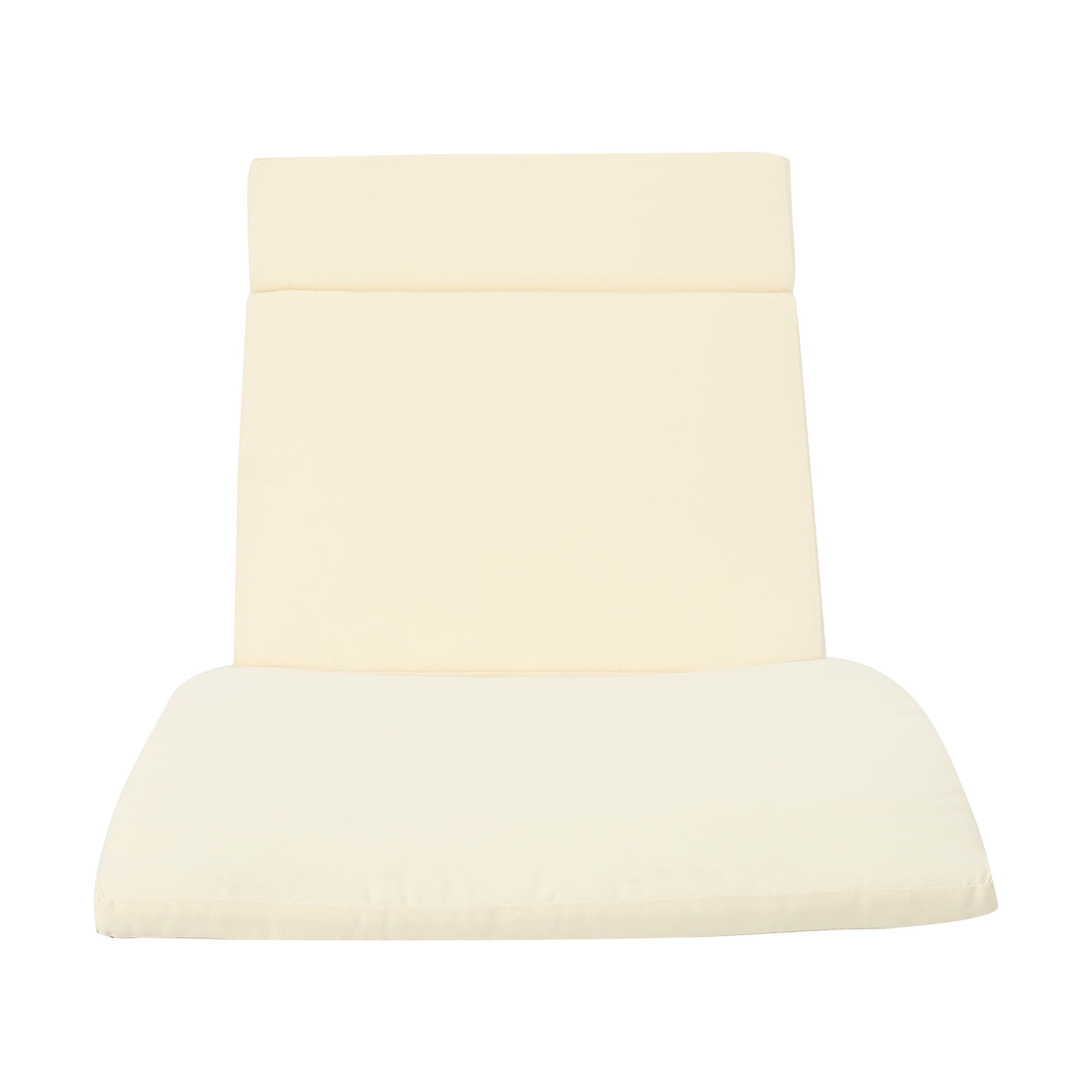 Anthony Outdoor Wicker Adjustable Chaise Lounge with Arms and Cushion, Set of 2, Multibrown, Ivory