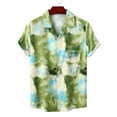 thumbnail image 2 of IROINNID Men's Short Sleeve Valentine's Day Cute Printed Blouse With Pocket, 2 of 5