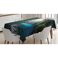 thumbnail image 1 of Ambesonne Cave Tablecloth Rectangular Table Cover, Melissani Lake Kefalonia, 52"x70", Multicolor, 1 of 3