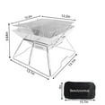 thumbnail image 3 of Beautysureup Charcoal Campfire Grill, Camping Fire Pit, Folding Portable BBQ Grill, Stainless Steel Barbecue Stove for Home Party Outdoor Camping Picnic, 3 of 8