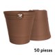 thumbnail image 1 of Kit 20 Macetas redondas de plástico La Ardilla para exterior e Interior (Ladrillo), 1 of 4