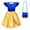 blue+bag, variant on Girls Snow Princess Cosplay Dress Female Cartoon Halloween Costume Fit for 2-8T Little Girls