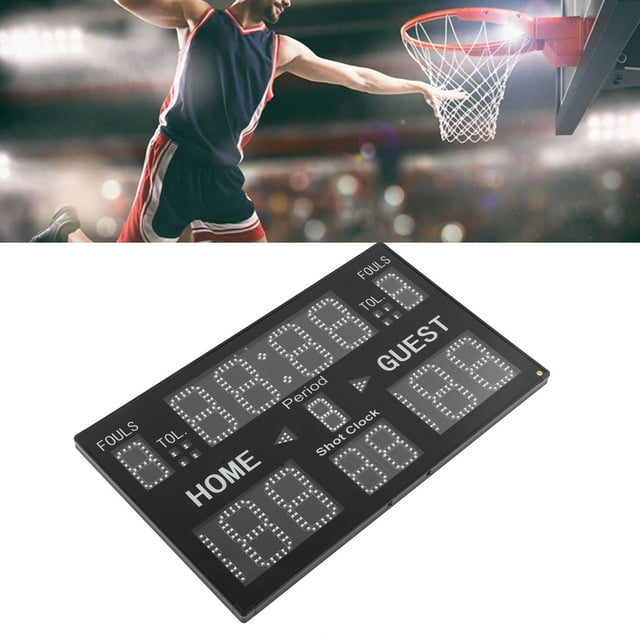 15 Digit Scorekeeper, ABS 100-240V 15 Digit Electronic Scoreboard For Gym For Basketball