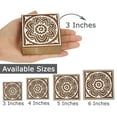 thumbnail image 2 of IBA Indianbeautifulart Textile Printing Block Mandala Hand Carved Wooden Stamp Wood Block Printing Textile Stamps For Fabric/ Pottery Blocks,5 Inch, 2 of 6