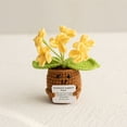 thumbnail image 1 of Emotional Knitted Flowers, Crochet Doll With Encouraging Card Funny Handmade Support Plush Toy Desktop Decor Graduation Gift For Family Friends, 1 of 3