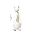 thumbnail image 3 of Modern Ceramic Cat Figurine Minimalist Animal Sculpture Decorative Ornament for Home Office Living Room Shelf Decor, 3 of 8