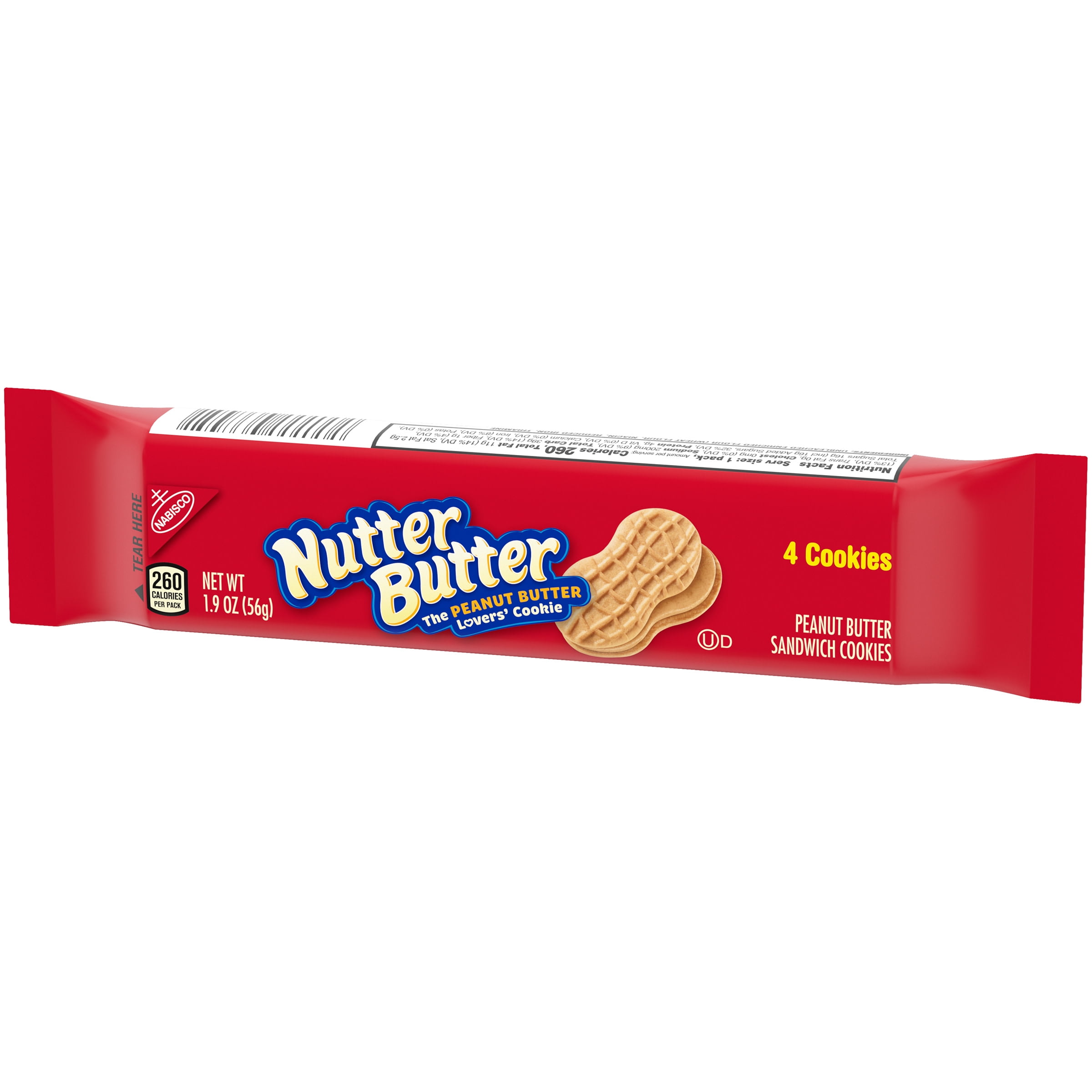 Nutter Butter Peanut Butter Sandwich Cookies 1 Pack 4 Cookies Per Pack Walmart Com Walmart Com