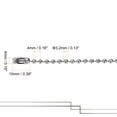 thumbnail image 3 of Unique Bargains 16.4' Long 0.13' Diameter Beaded Link with Connector Pull Chain Extension 1 Set, 3 of 5