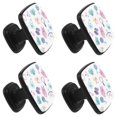 thumbnail image 2 of 4 Pcs Square Cabinet Handle Cupboard Knob Drawer Pulls Handle Toys Clothes Drawer Knobs with Screws Furniture Decoration, 2 of 7