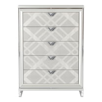Furniture of America Avea Adult Contemporary 5-Drawer Vertical Dresser, White