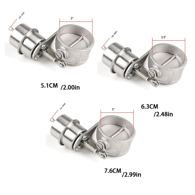Langgg Auto Vacuum Exhaust Valve Portable Detachable Universal Upgrading Automotive Exhausting Valves Component Accessories 3inch-76MM