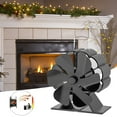 thumbnail image 6 of KQJQS Wood Stove Fan Heat Powered,6 Blades Motors Fireplace Fan,Thermoelectric Fan For Wood Burning Stove/Pellet/Log Burners, 6 of 8