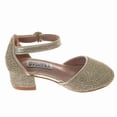 thumbnail image 2 of Badgley Mischka Dress Shoes for Girls, Fashionable Elegant Style (Little Kids Big Kids), Gold, Size: 4, 2 of 5