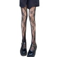 thumbnail image 1 of Collants en Résille Double Tissu pour Femmes Bas Noirs Élégants Extensibles Confortables Taille Unique Durables Mode, 1 of 7