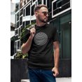 thumbnail image 2 of Striped Sphere Abstract T-Shirt Men -Image by Shutterstock, Male 3X-Large, 2 of 4