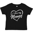 thumbnail image 3 of Inktastic I Love My Mommy in White Chalk Heart Boys or Girls Baby T-Shirt, 3 of 5