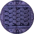 thumbnail image 1 of Ahgly Company Indoor Round Persian Blue Traditional Area Rugs, 5' Round, 1 of 4