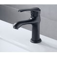 thumbnail image 3 of Mezclador de lavabo, grifo de agua fría y caliente de latón negro, 3 of 4