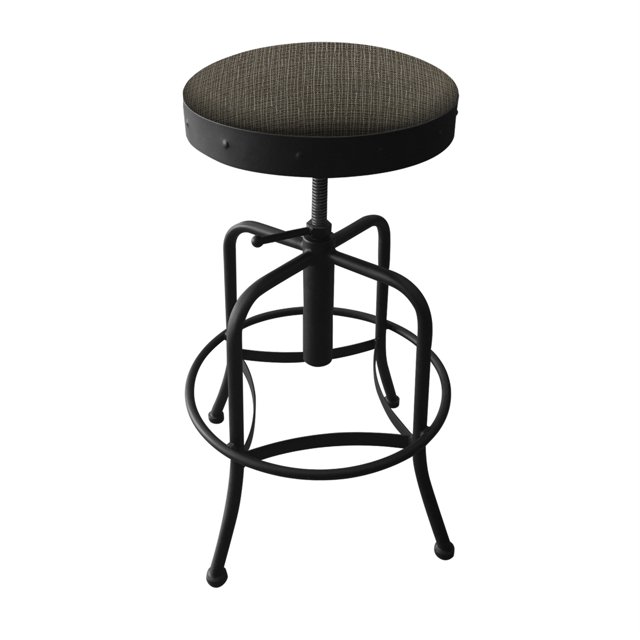 910 Industrial-Adjustable Stool with Black Wrinkle Finish and Graph Chalice Seat