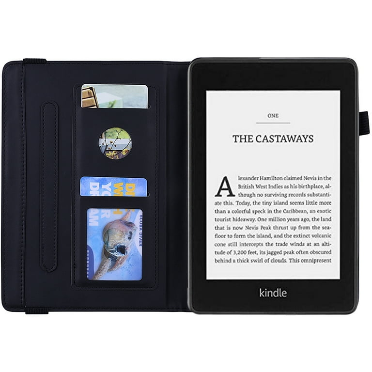 Case for  Kindle Paperwhite 5 (11th Generation) 2021 6.8 inch, 3D  Embossed Multi Viewing Angle Stand PU Leather Premium Luxury Slim Cover  Folio Case Cover with Stylus Holder,Black 