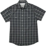 Big Men's Short-Sleeve Woven Plaid Shirt