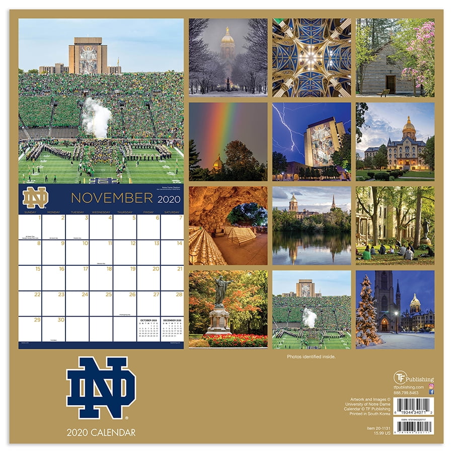 2020 University of Notre Dame Wall Calendar - Walmart.com 2020 University of Notre Dame Wall Calendar - Walmart.com